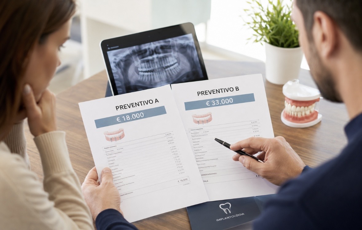 Confronto tra preventivi per rifare tutti i denti