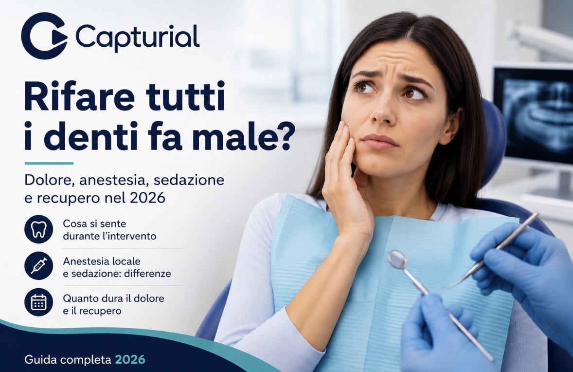Rifare tutti i denti fa male: dolore, anestesia e recupero