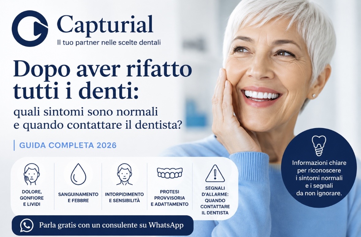 Sintomi dopo aver rifatto tutti i denti: recupero dopo riabilitazione implantare